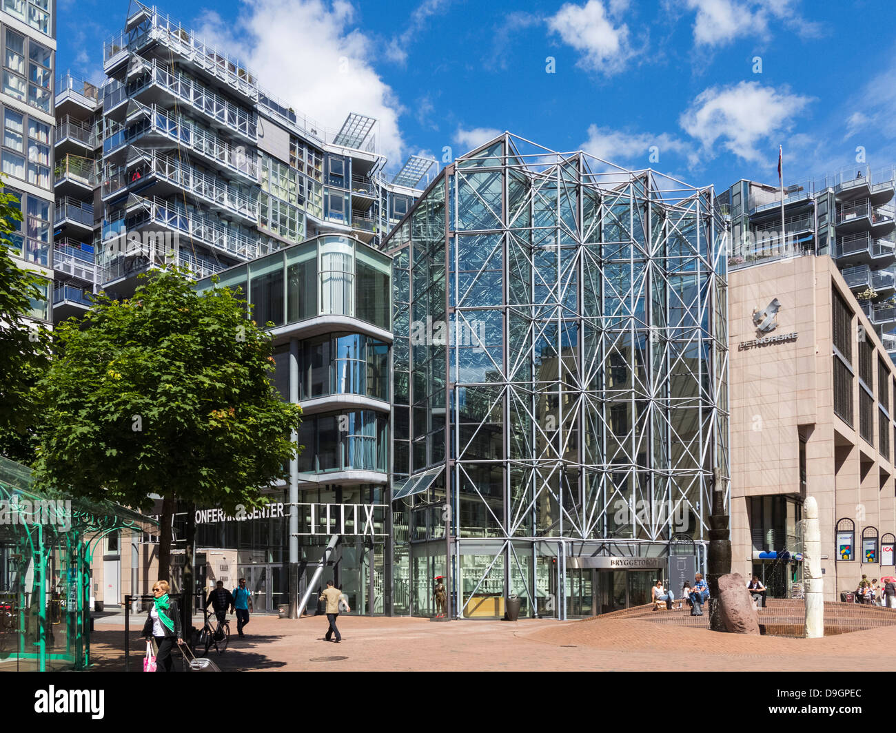 Oslo ville avec appartements et bureaux près du port, Norvège, Europe Banque D'Images