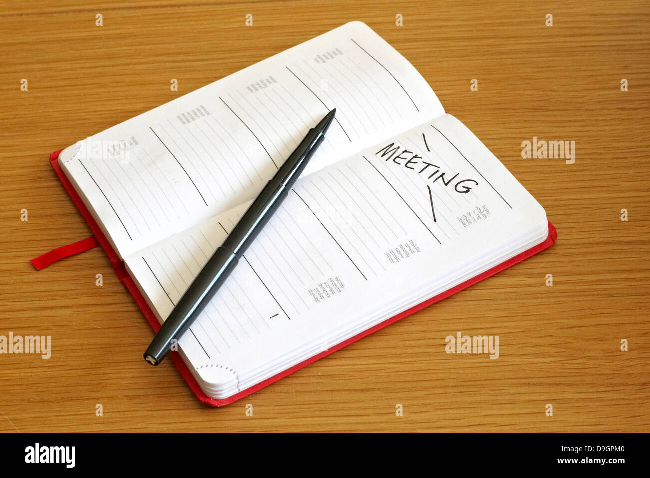 Jour complet de réunion en journal générique Banque D'Images