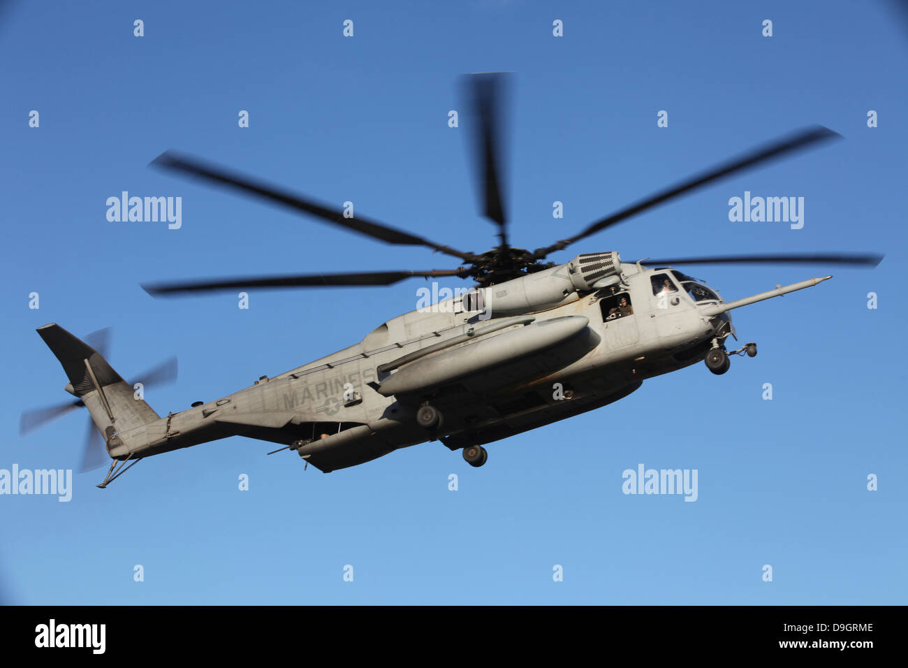 Un Corps des marines de l'hélicoptère CH-53 Sea Stallion. Banque D'Images