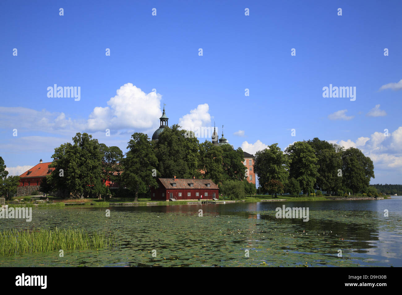 Château GRIPSHOLM au lac Malaren, Mariefred, Sodermanland, Suède, Scandinavie Banque D'Images