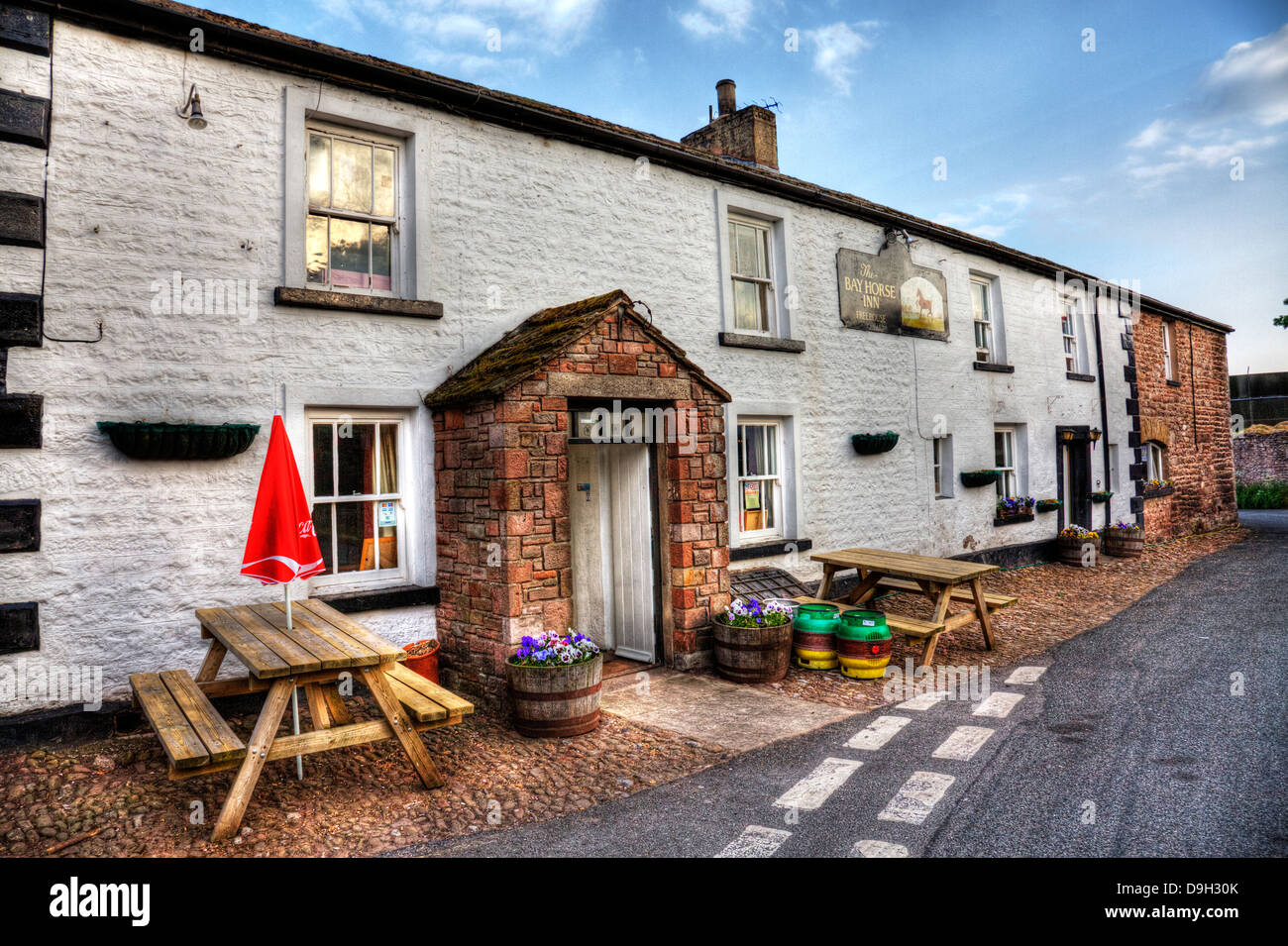 The Bay Horse Inn pub Winton Parc National de Lake District, Cumbria, England, UK Banque D'Images