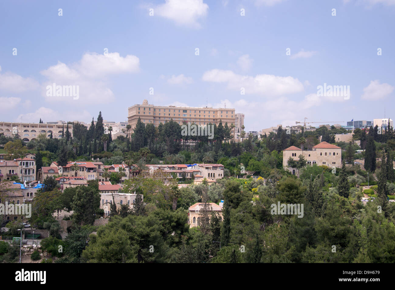 Vue de la vieille ville de Jérusalem. Banque D'Images