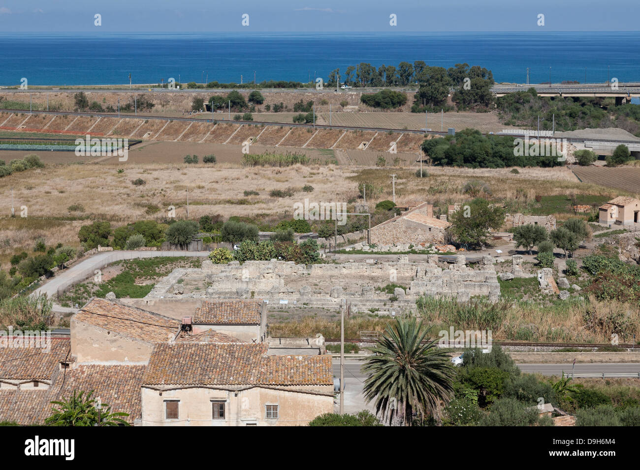 Tempio della Vittoria, Temple de la Victoire, Himera, Sicile, Italie Banque D'Images