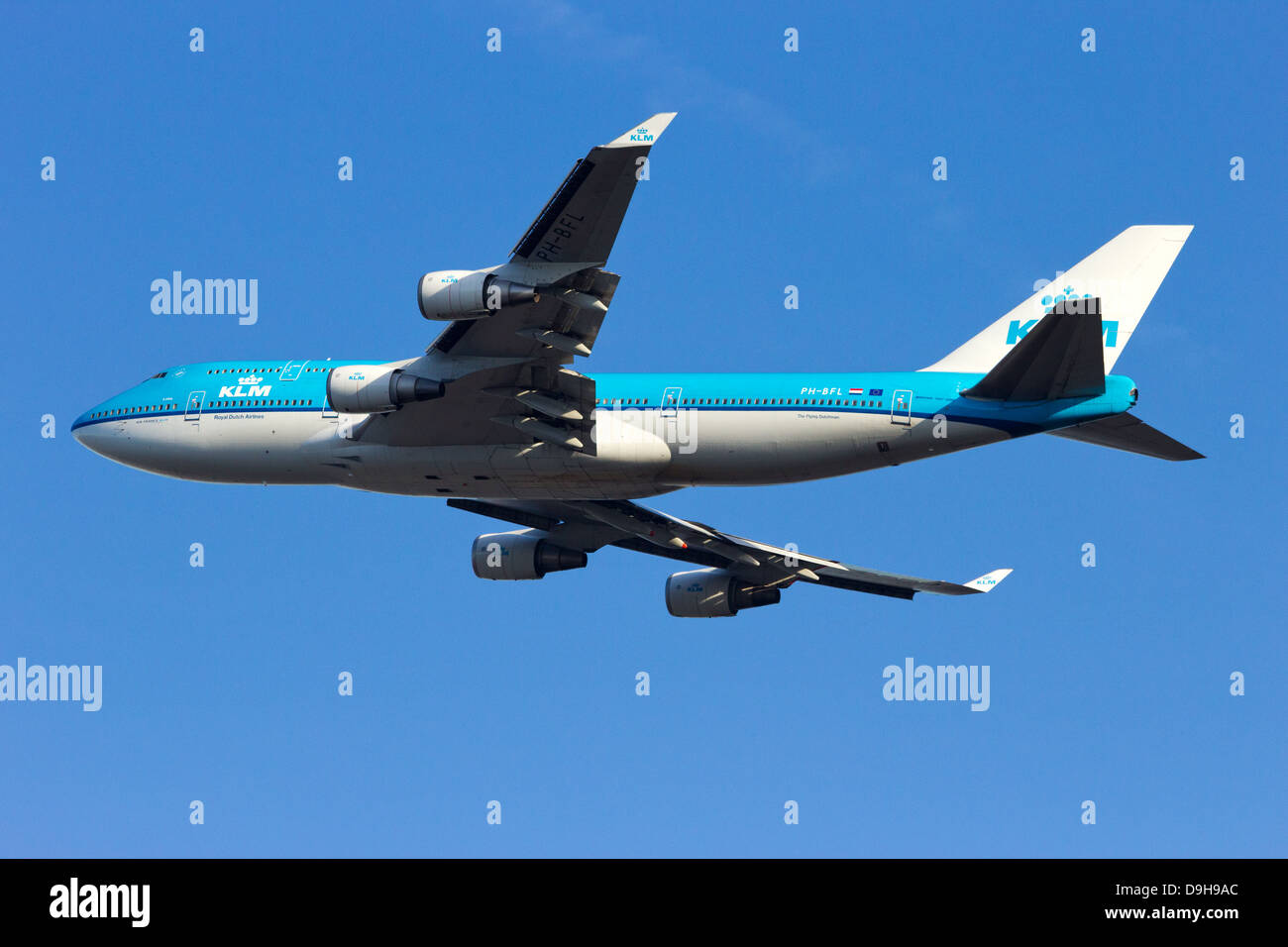 Boeing 747 de KLM en vol Banque D'Images