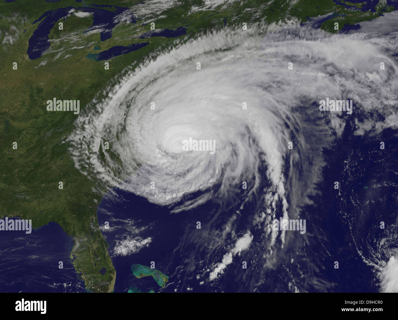 Vue Satellite de l'ouragan Irene. Banque D'Images Vue Satellite de l'ouragan Irene. Banque D'Images