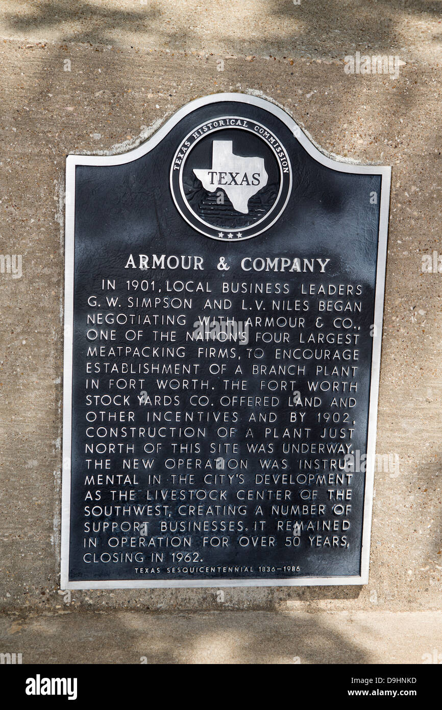 ARMOR & Company en 1901, les chefs d'entreprise G. W. Simpson et L. C. Niles ont commencé à négocier avec des armures & Co., l'un des n Banque D'Images