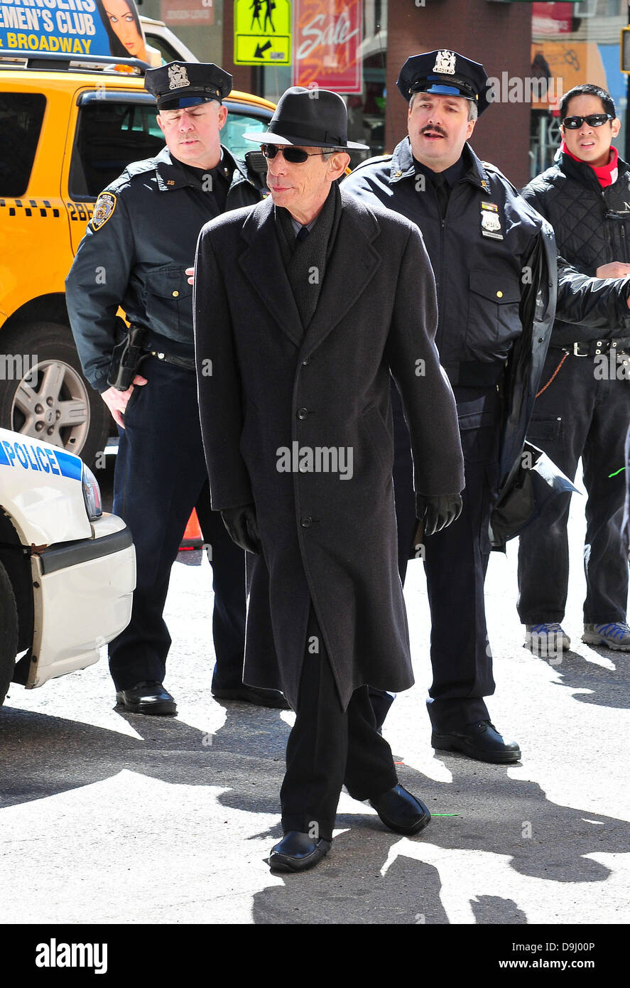 Richard Belzer sur le tournage de 'Law & Order : SVU' à Manhattan Los Angeles, Californie - 29.03.11 Banque D'Images