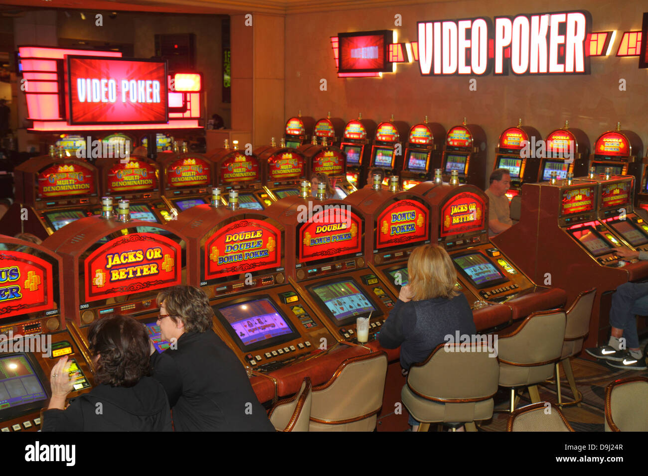 Las Vegas Nevada,le Strip,South Las Vegas Boulevard,Bally's Las Vegas Hotel and Casino,pari,jeu,joueurs,joueurs,poker vidéo,les visiteurs Voyage t Banque D'Images