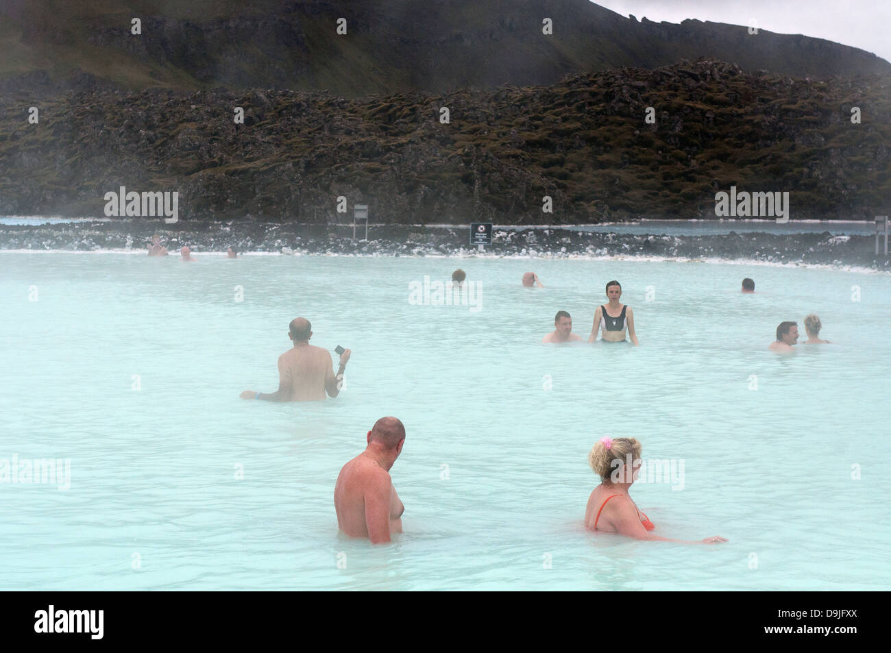 Le Blue Lagoon Geothermal Springs à Reykjavik, Islande Banque D'Images