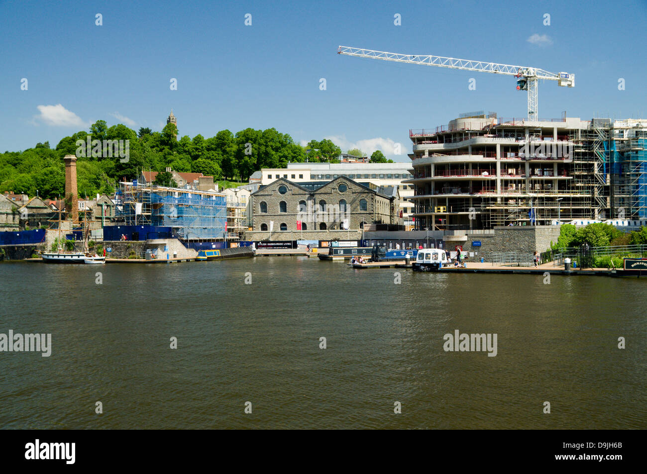 En plus des travaux de construction du port flottant, Bristol, Angleterre. Banque D'Images