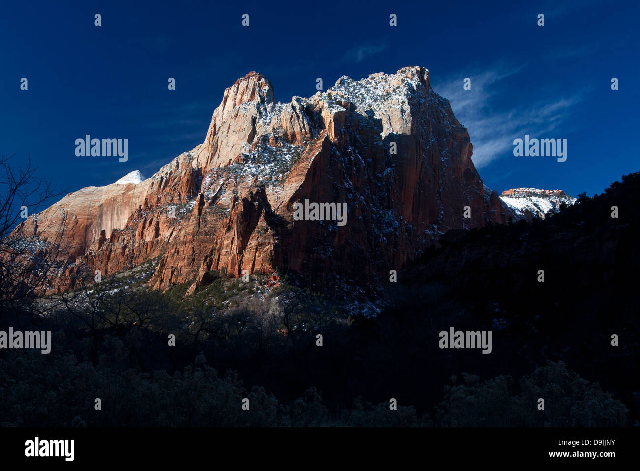 De grandes formations rocheuses, Zion National Park, Utah, United States of America Banque D'Images