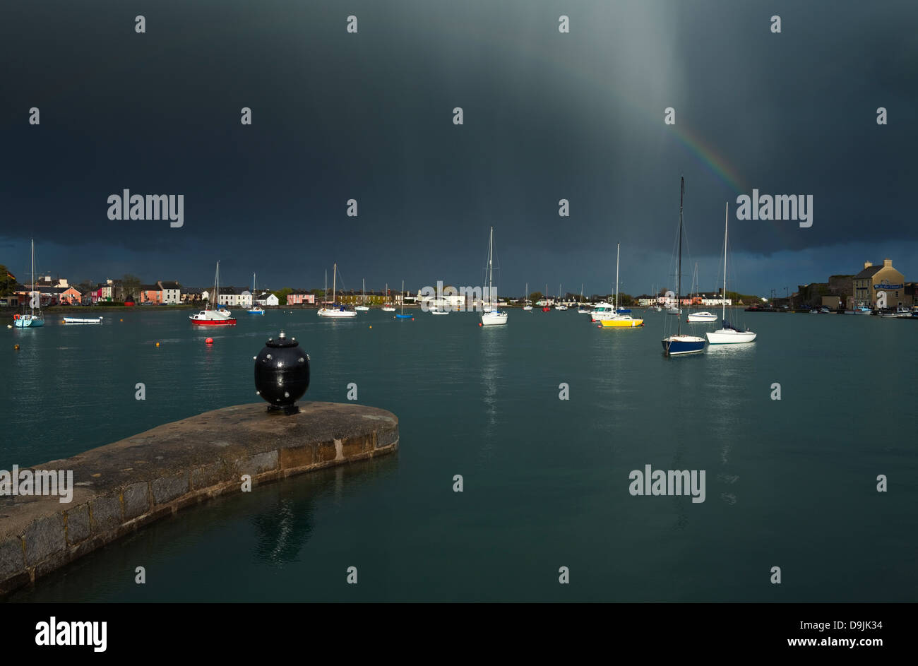 La guerre de l'ancien monde de la mer et deux mines Arc-en-ciel, le port, Dungarvan, comté de Waterford, Irlande Banque D'Images