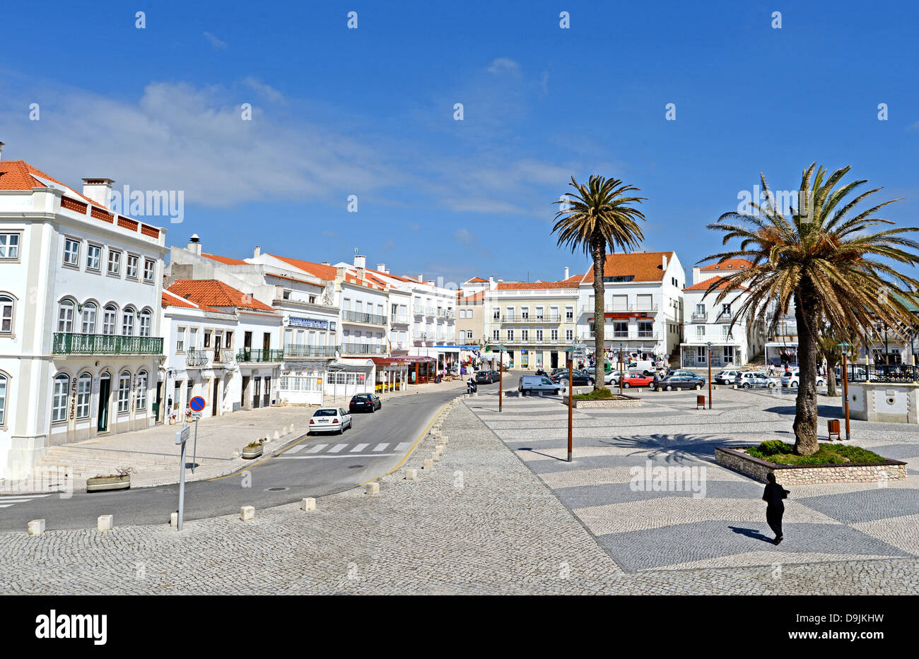 Square, Nazaré, Portugal, Estremadura province Banque D'Images