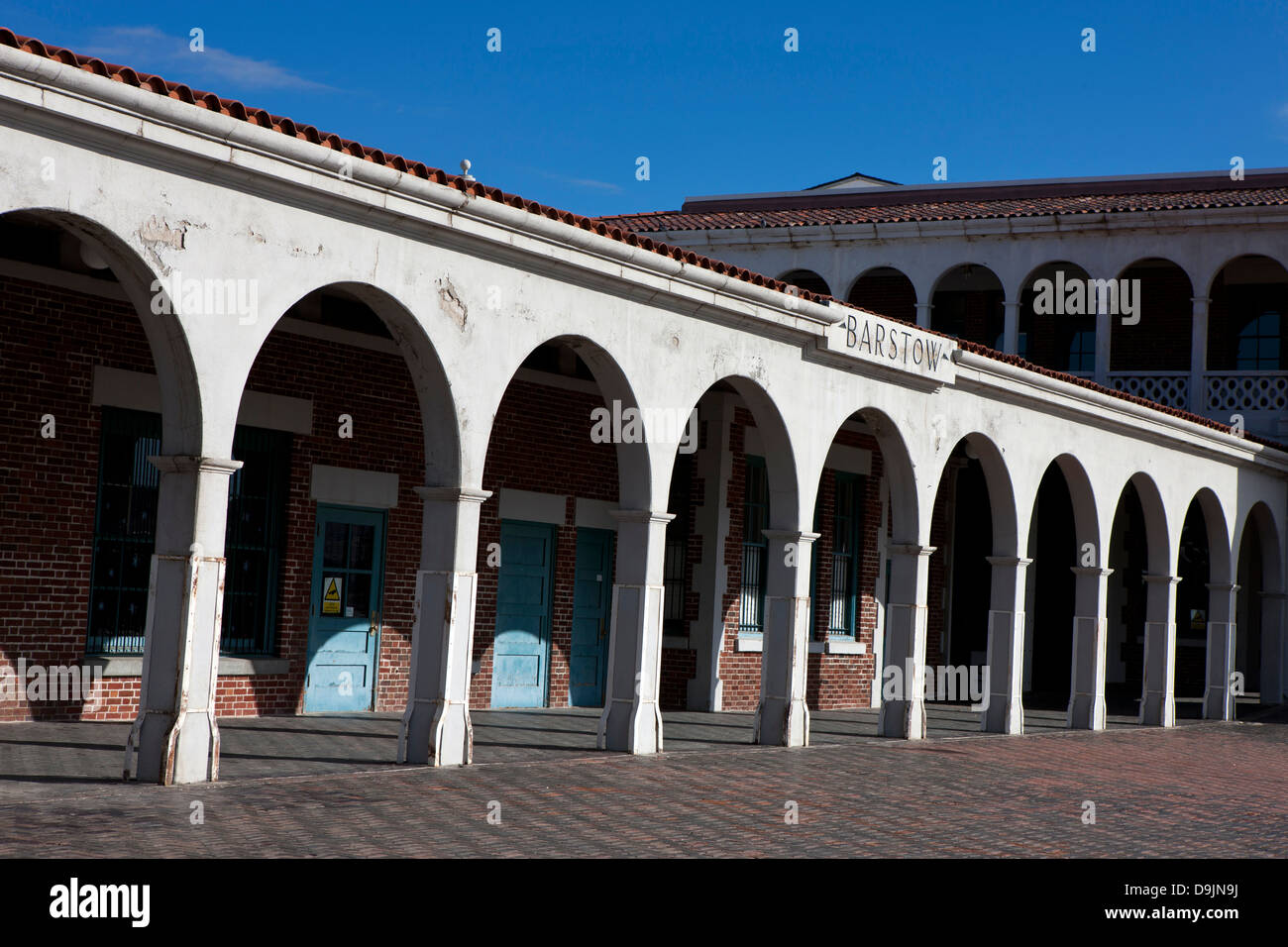 Harvey House Railroad Depot, à l'origine, la Casa del Desierto gare,Barstow, California, United States of America Banque D'Images