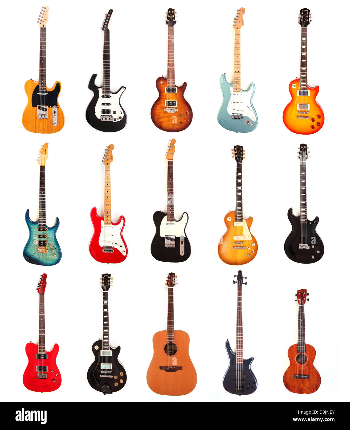 Guitar collection Banque de photographies et d'images à haute résolution -  Alamy