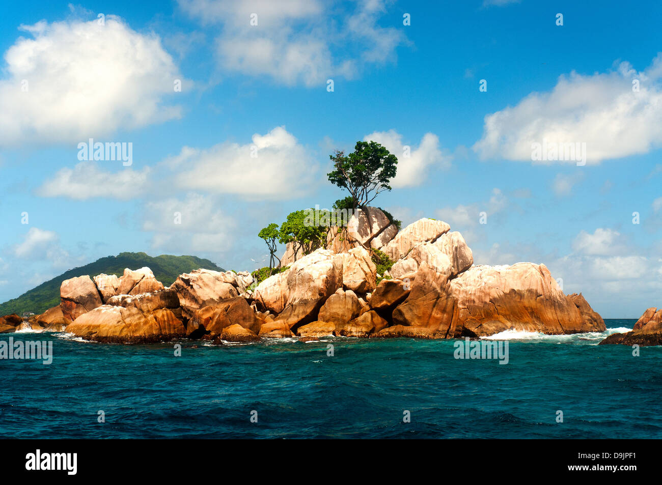 Ave Maria Rocks, Praslin, Seychelles Banque D'Images