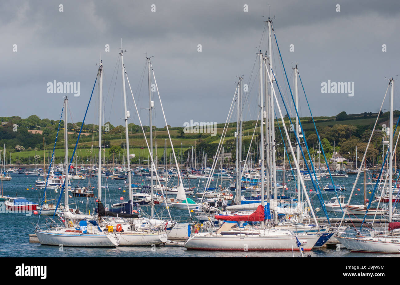 Le port de Falmouth en Cornouailles Banque D'Images