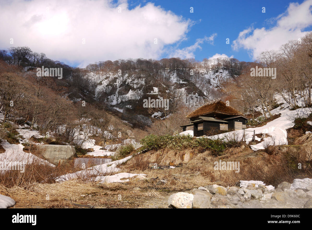 Sur la montagne à Kuroyu à Nyuto Onsen, Akita, Japon Banque D'Images