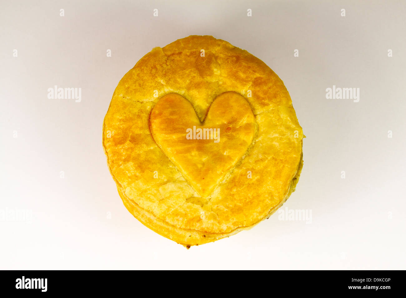 Pot Pie avec forme de coeur sur le dessus Banque D'Images