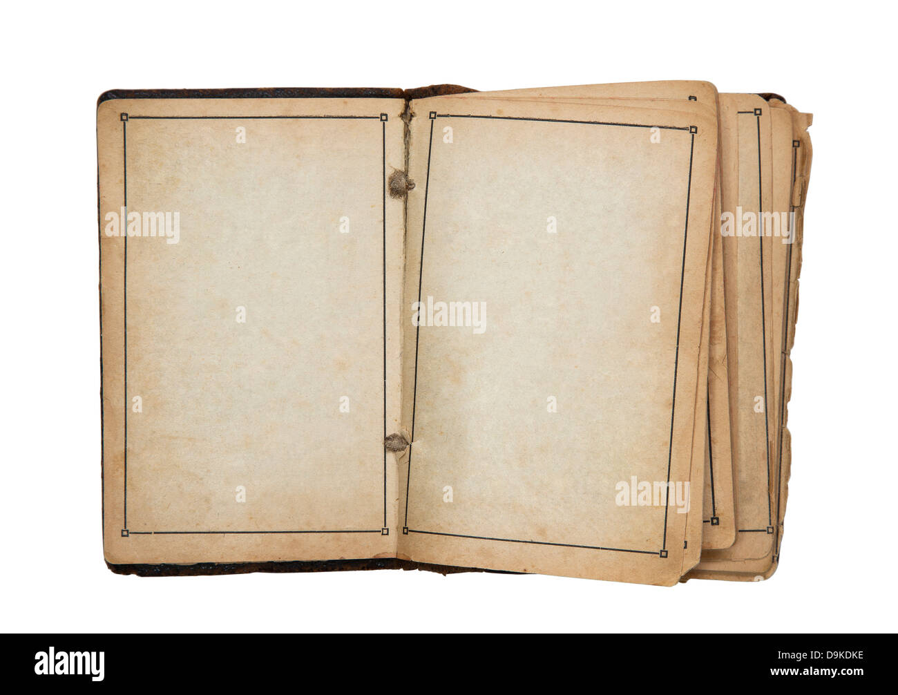 Vieux livre vierge with clipping path Banque D'Images