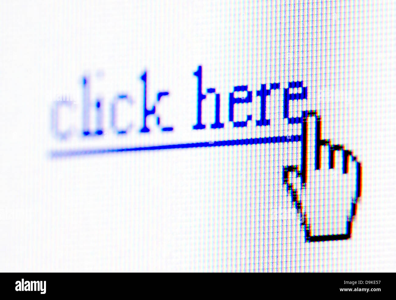 L'écran du moniteur, cliquez ici Banque D'Images