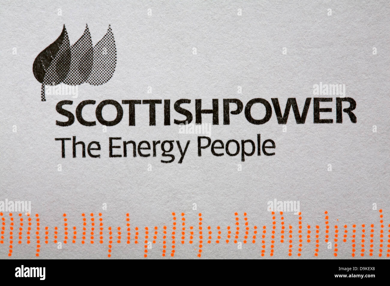 ScottishPower l'énergie personnes logo sur enveloppe - Scottish Power Banque D'Images