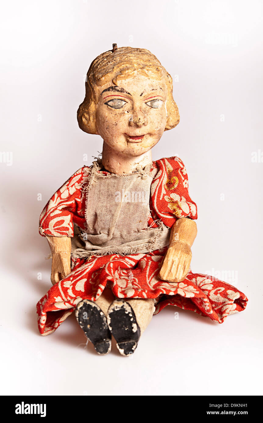 Ancienne Marionnette en bois Banque D'Images