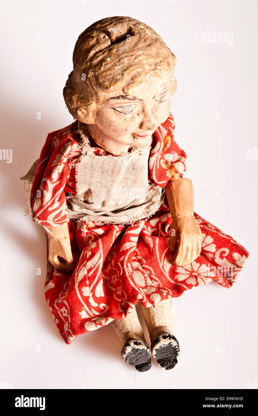 Ancienne Marionnette en bois Banque D'Images