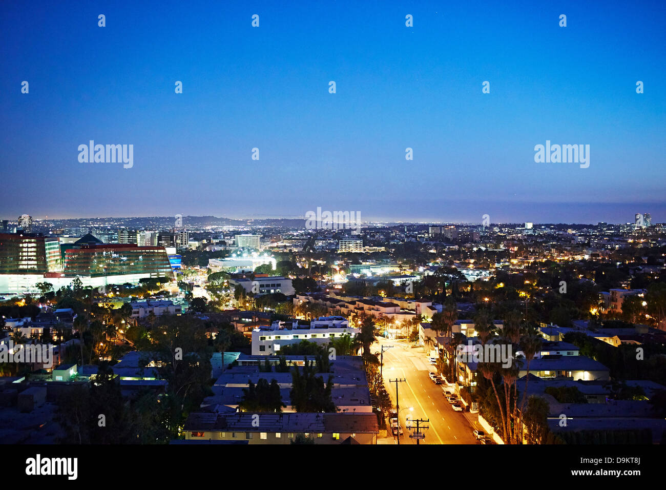 Cityscape at night, Los Angeles, Californie, USA Banque D'Images