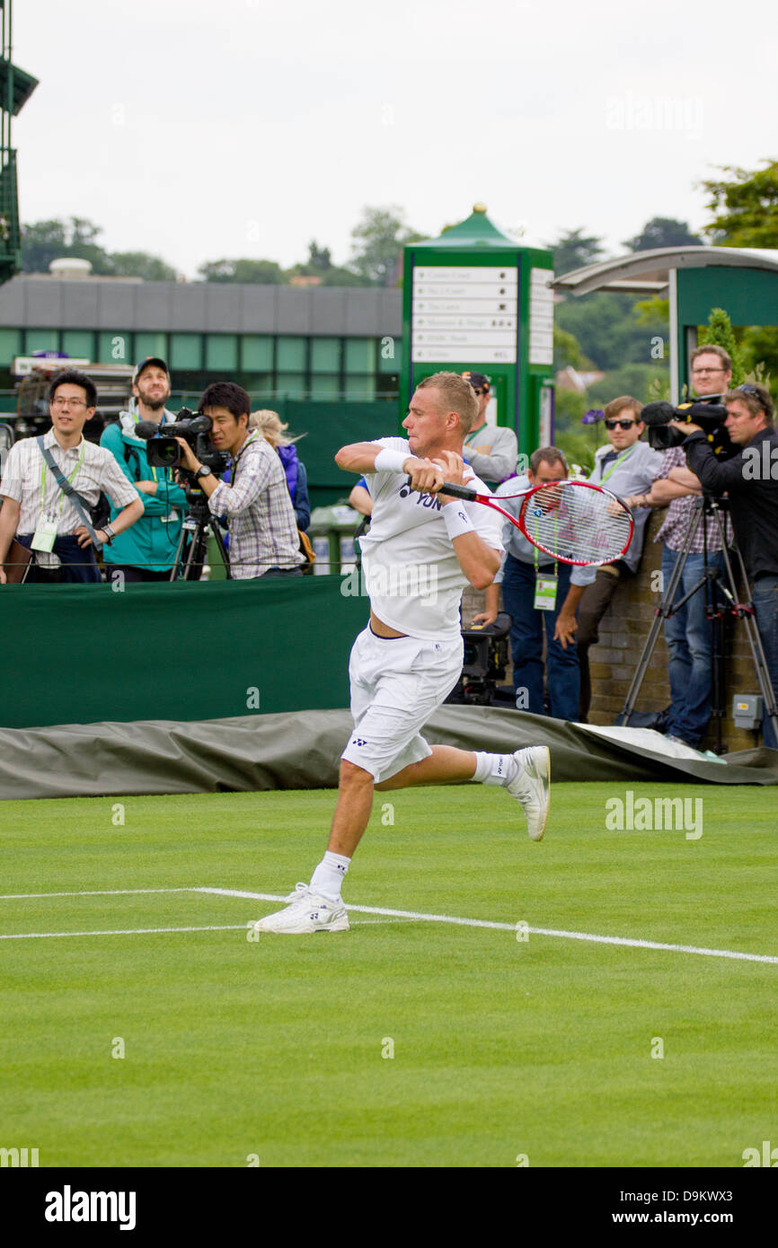 All England Lawn Tennis Club, Wimbledon, Londres, Royaume-Uni. Le 21 juin 2013. Lleyton Hewitt vu dans la pratique avant le championnat de Wimbledon 2013. Credit : Graham Eva/Alamy Live News Banque D'Images