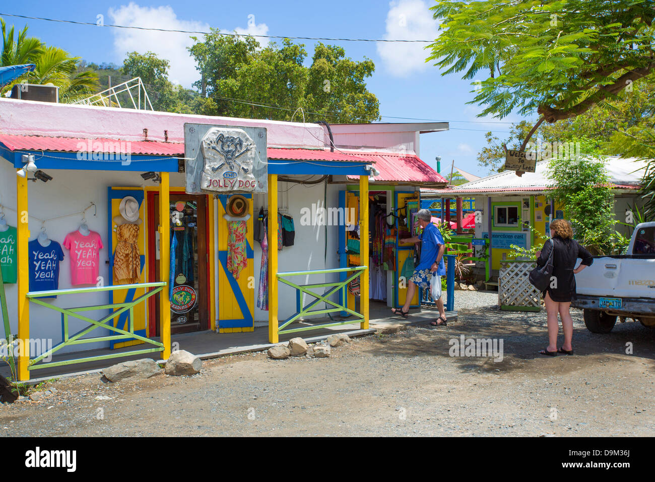 Pieds minces bar et restaurant à Coral Bay sur l'île des Caraïbes de St John dans les îles Vierges américaines Banque D'Images