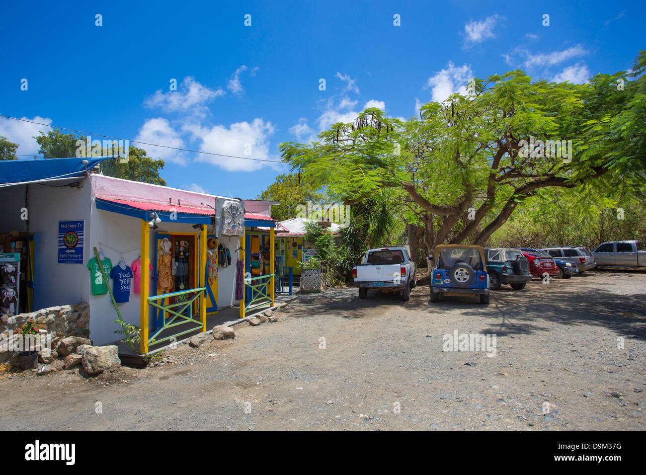 Pieds minces bar et restaurant à Coral Bay sur l'île des Caraïbes de St John dans les îles Vierges américaines Banque D'Images