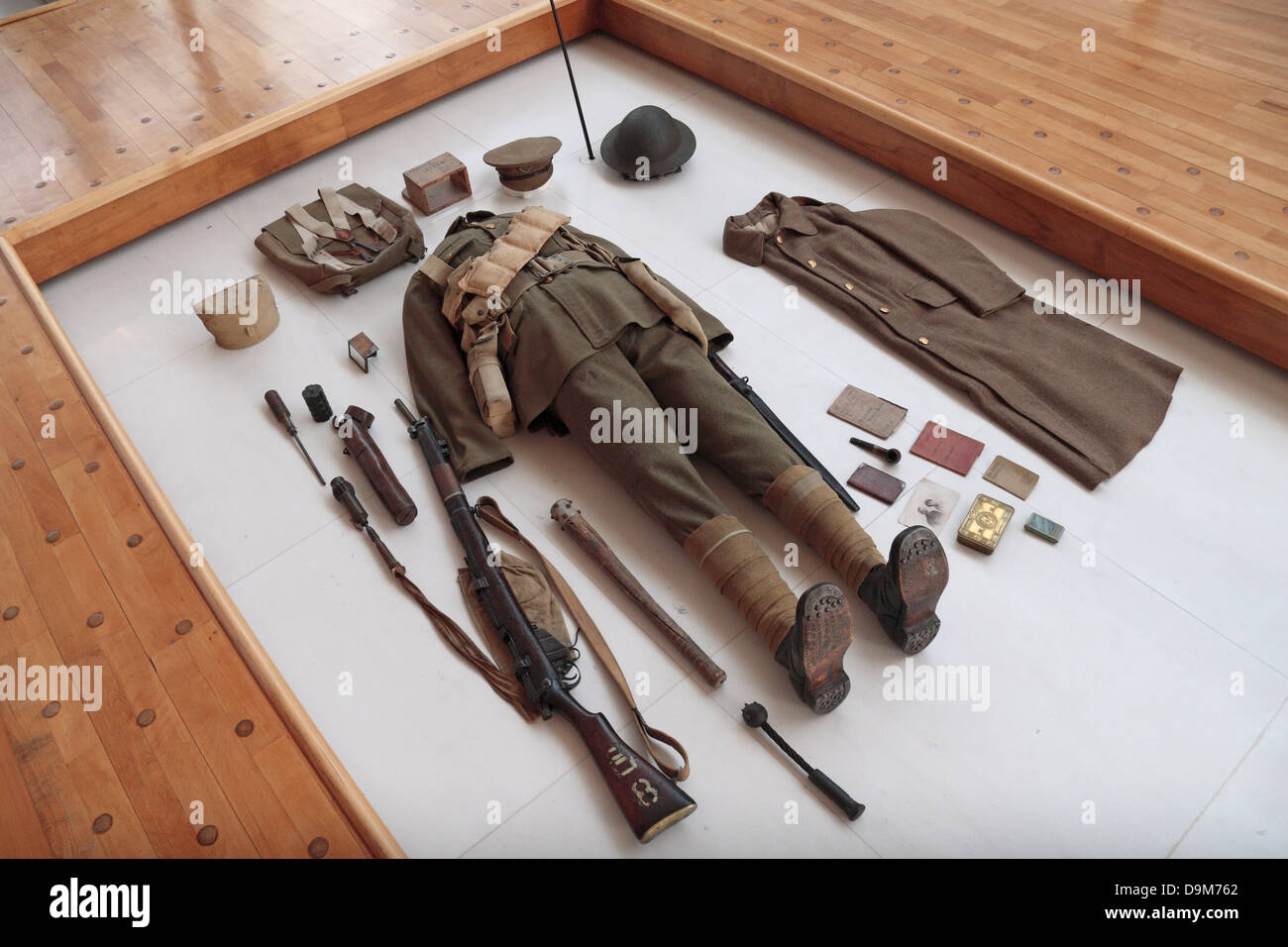 Affichage de la Seconde Guerre mondiale, un kit d'un soldat britannique
