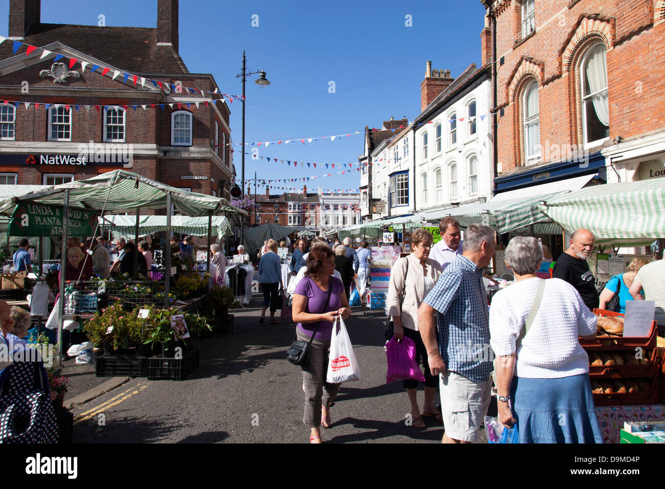 Marché de Louth, Louth, Lincolnshire, Angleterre, Royaume-Uni Banque D'Images