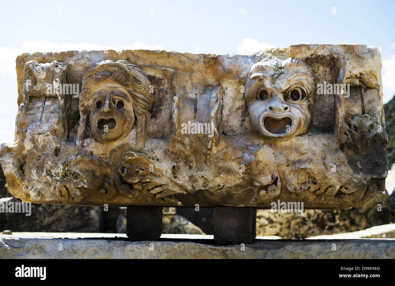 Murés dans les visages de pierre Lycians. Myra, la Turquie. Banque D'Images