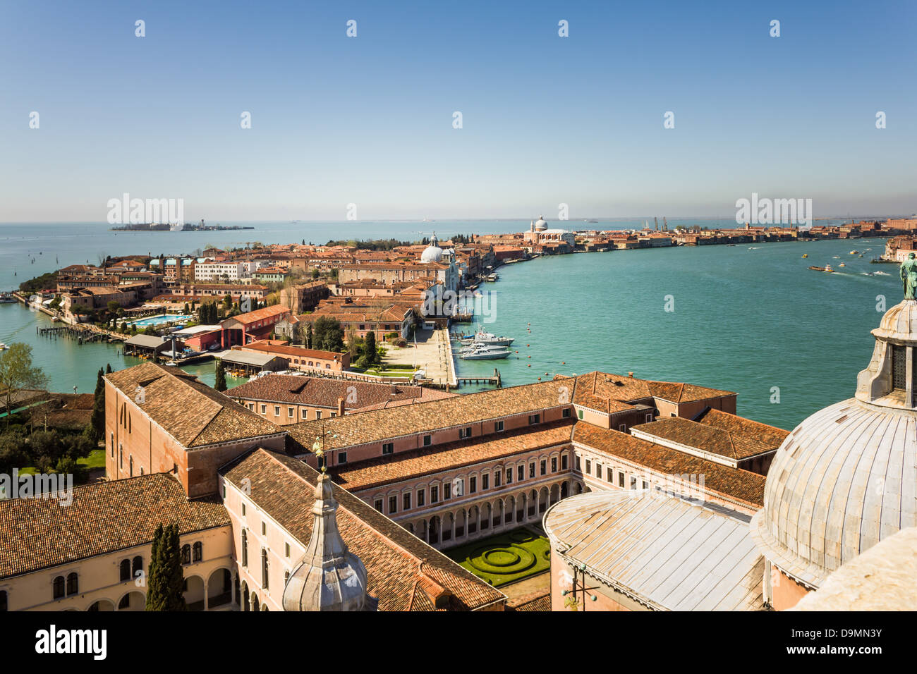 Venise vue du clocher de l'église de San Giorgio Maggiore Banque D'Images