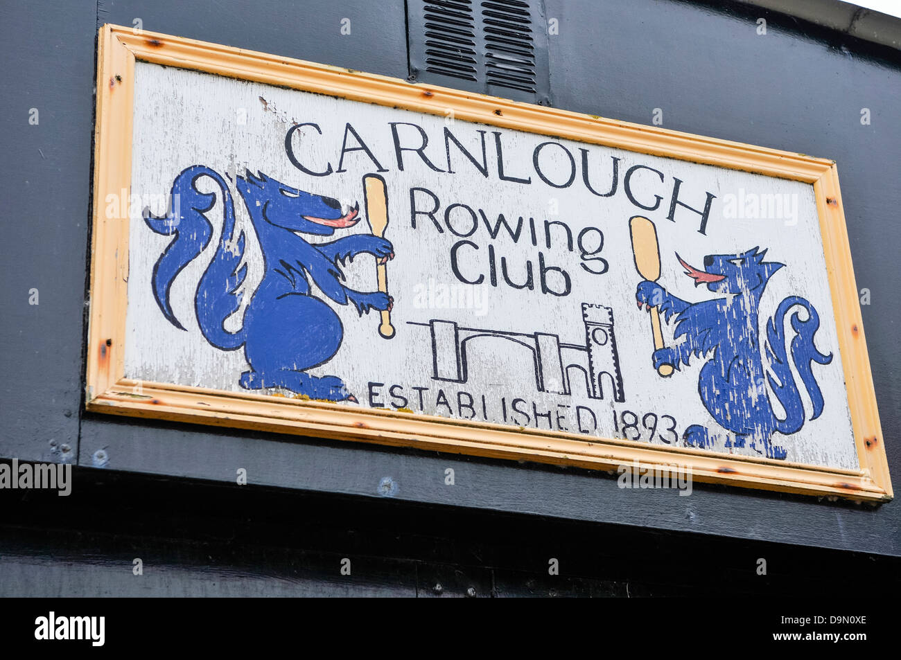 Carnlough Rowing Club Banque D'Images