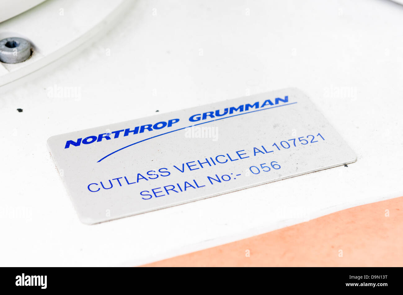 Sur une plaque fabricants Northrop Grumman Remtec Cutlass unmanned vehicle, utilisé par les démineurs pour désamorcer les appareils suspects Banque D'Images