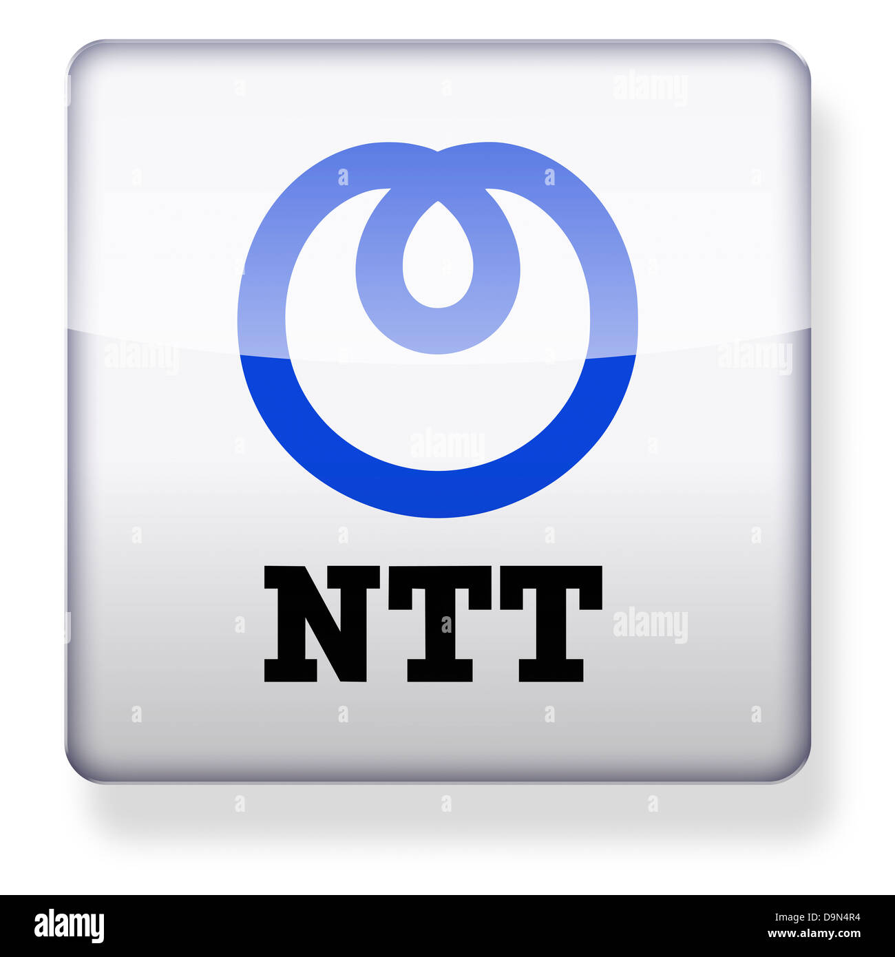 Logo NTT comme une icône de l'application. Chemin de détourage inclus. Banque D'Images