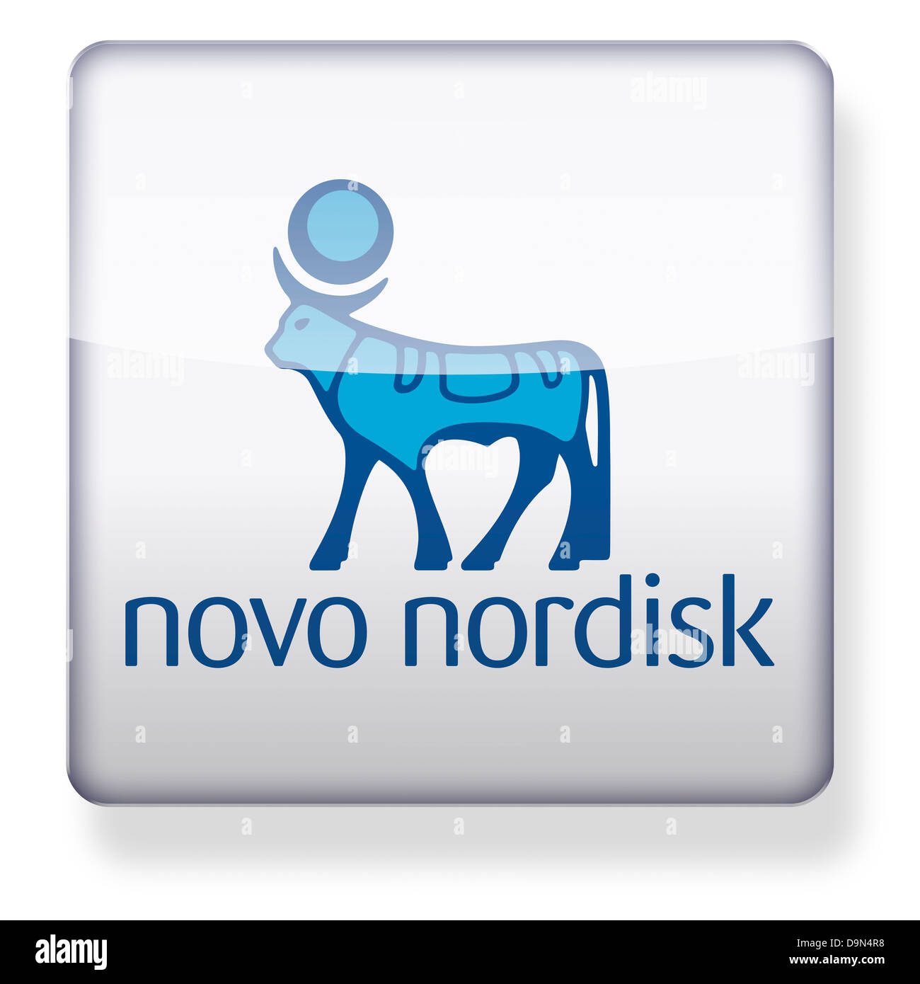Logo Novo Nordisk comme une icône de l'application. Chemin de détourage inclus. Banque D'Images