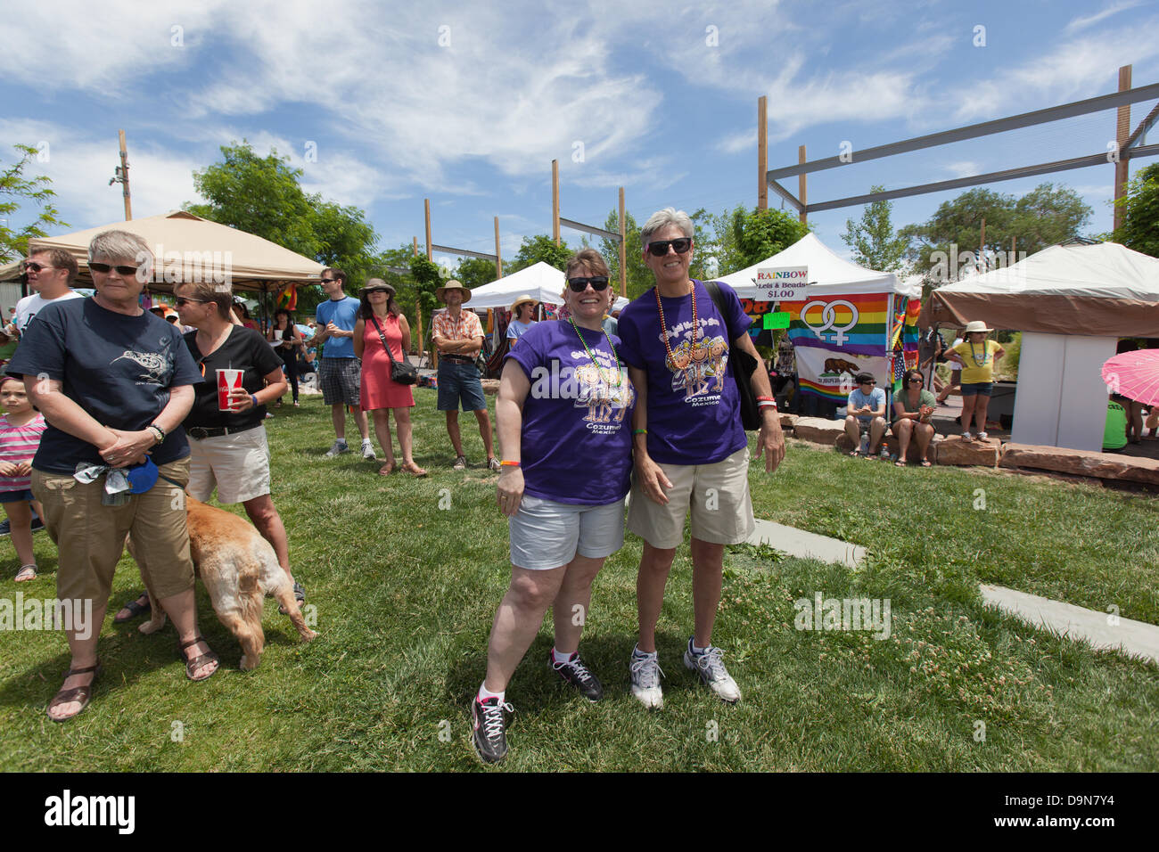 Family Friendly Gay Pride Festival, Santa Fe des triages, l'événement Célébrer la diversité des sexes et de la famille dans la capitale du Nouveau Mexique Banque D'Images