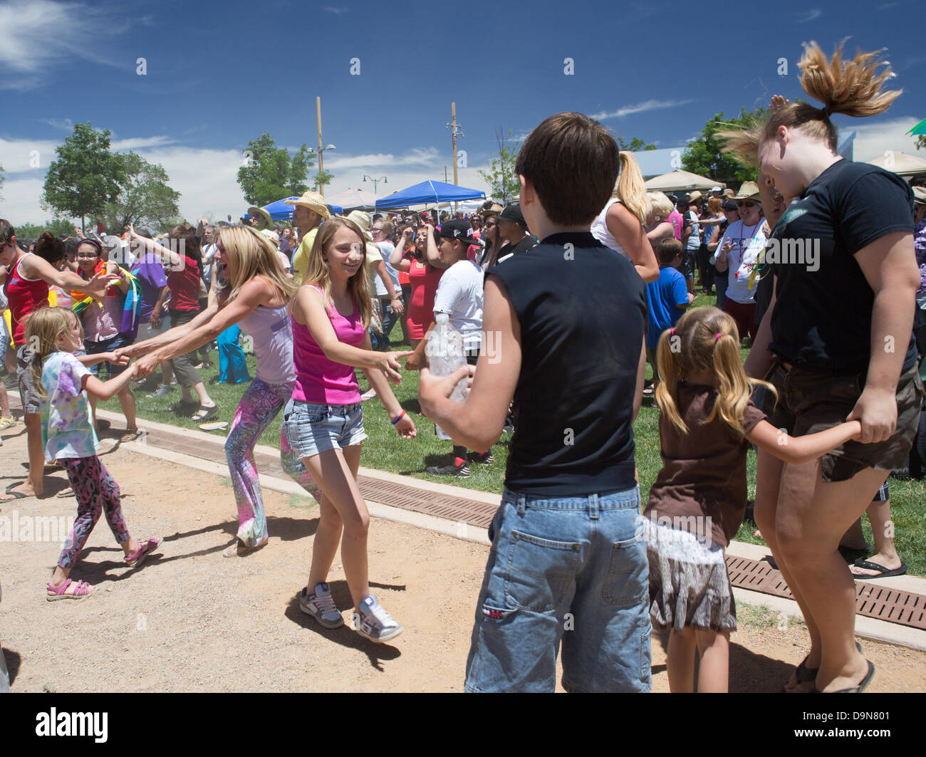 Family Friendly Gay Pride Festival, Santa Fe des triages, l'événement Célébrer la diversité des sexes et de la famille dans la capitale du Nouveau Mexique Banque D'Images