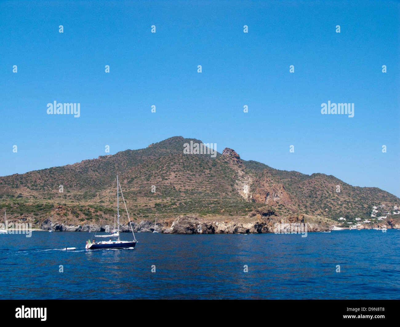 L'île de Lipari, iles eoliennes,Sicile,Italie Banque D'Images