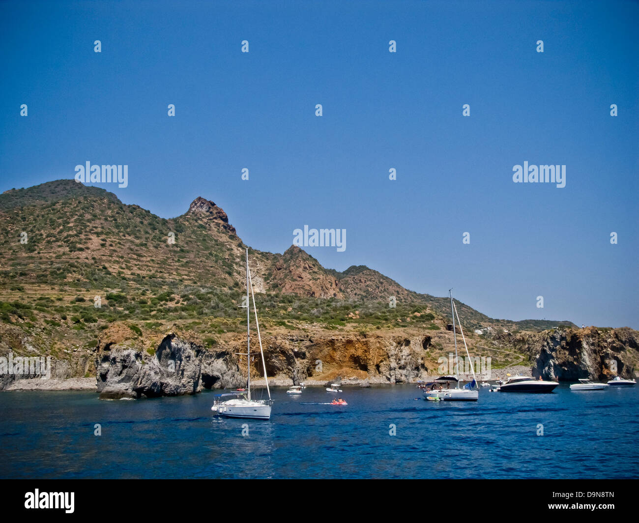 L'île de Lipari, iles eoliennes,Sicile,Italie Banque D'Images