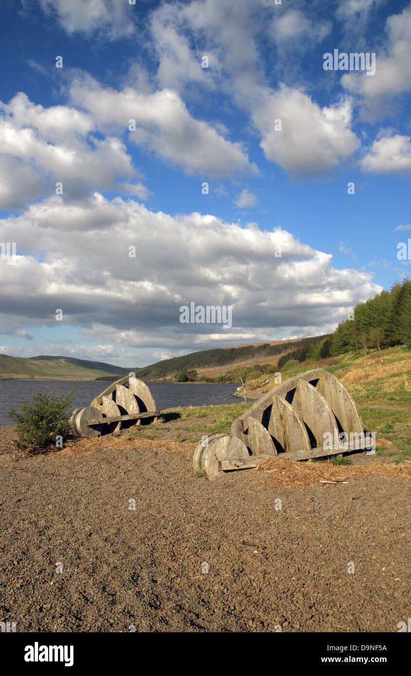 Shinglehook l'Art Moderne par Matt Baker, au St Mary's Loch, Vallée supérieure de l'achillée, Borders, Scotland, UK Banque D'Images