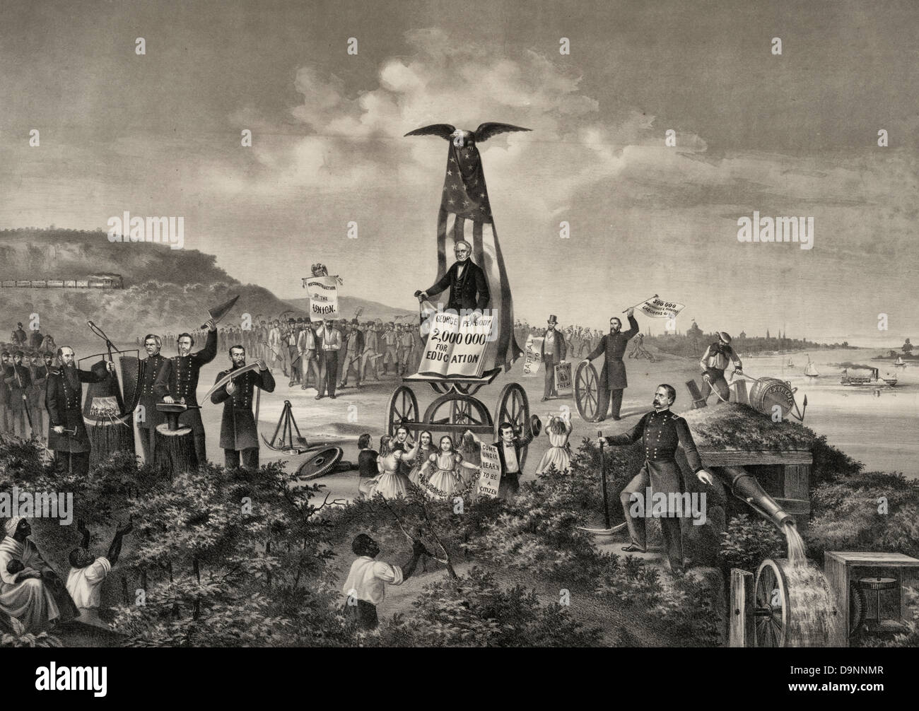 Reconstruction du Sud en post guerre civile USA, vers 1867 Banque D'Images