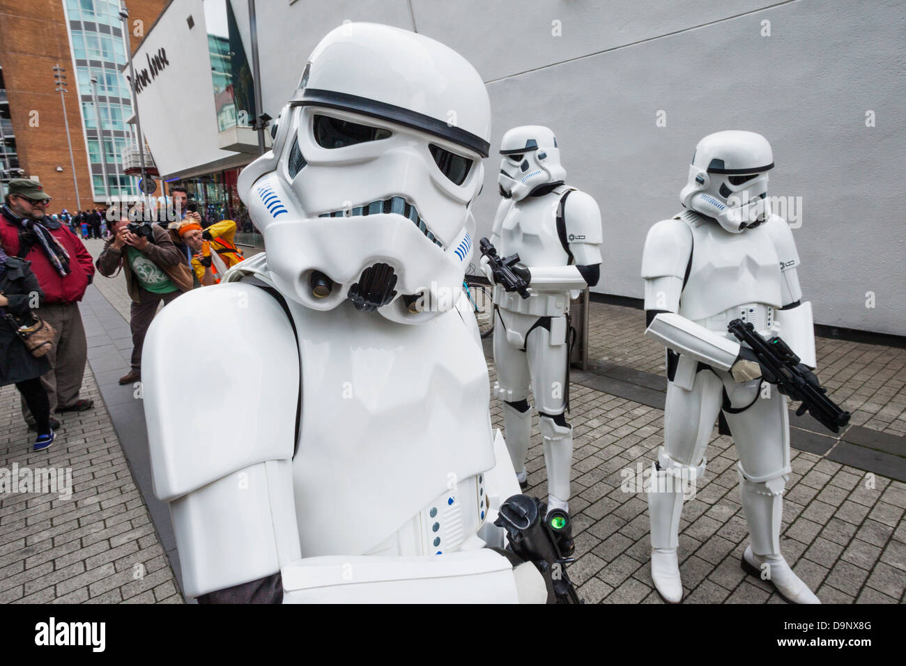 L'Angleterre, Londres, Stratford, Sci-fi annuel Parade de costumes, Star Wars, les gardes impériaux Banque D'Images