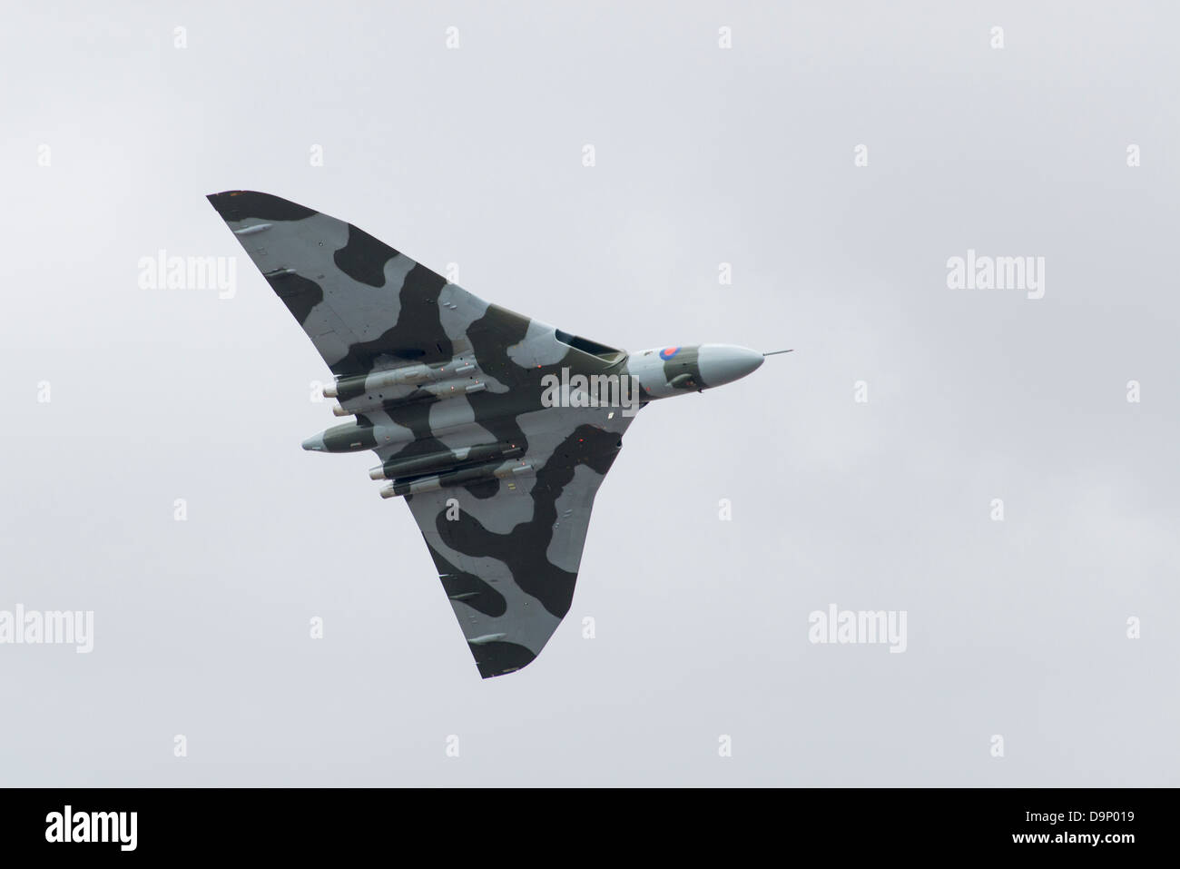 Avro Vulcan XH558 affiche plus de Weston Super Mare, à l'occasion de la Journée de l'air populaire Weston Banque D'Images