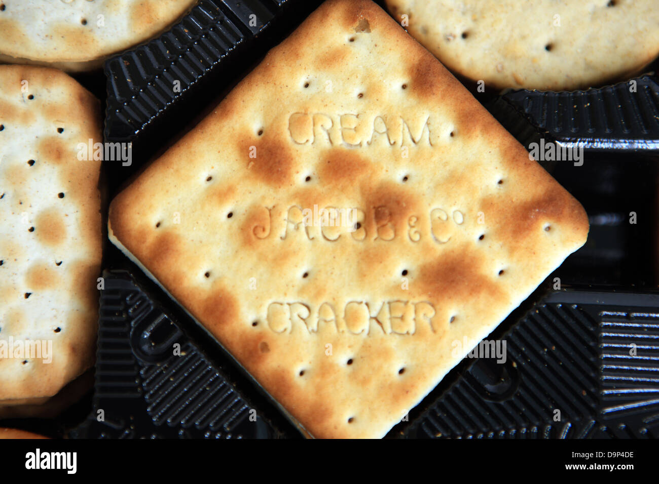 Jacob & Co cream cracker dans une boîte de craquelins de Jacob Banque D'Images