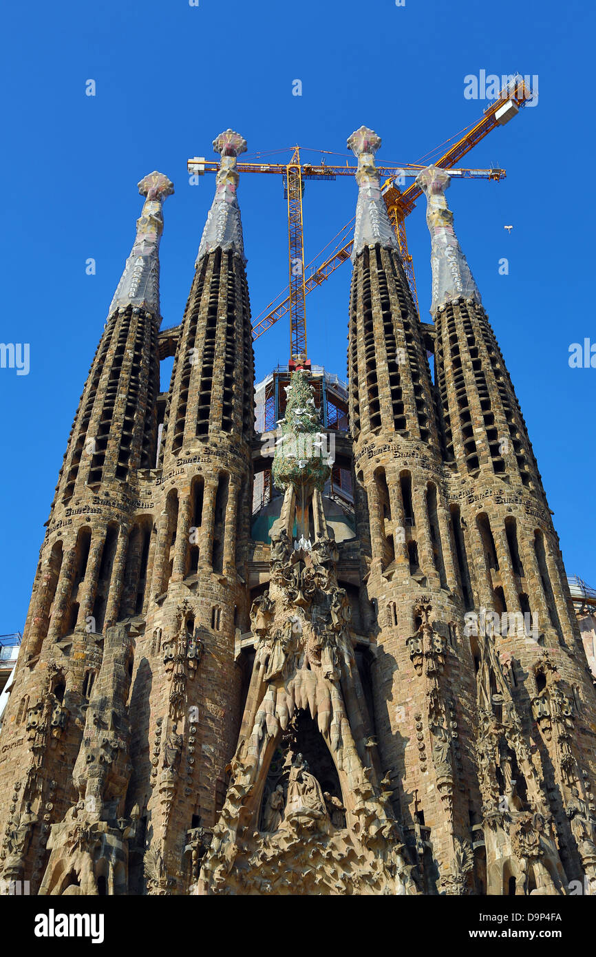 La basilique de la Sagrada Familia à Barcelone, Espagne Banque D'Images
